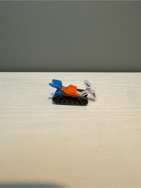 Blue & Orange Kids Toy Snow tractor- from kinder egg